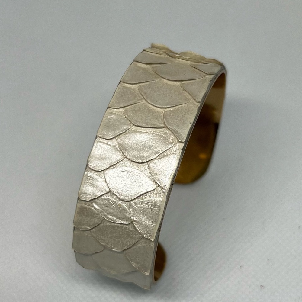 Genuine exotic python skin cuff. Made in the US